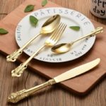 Royal Gold Plated English Cutlery 24 Piece Set
