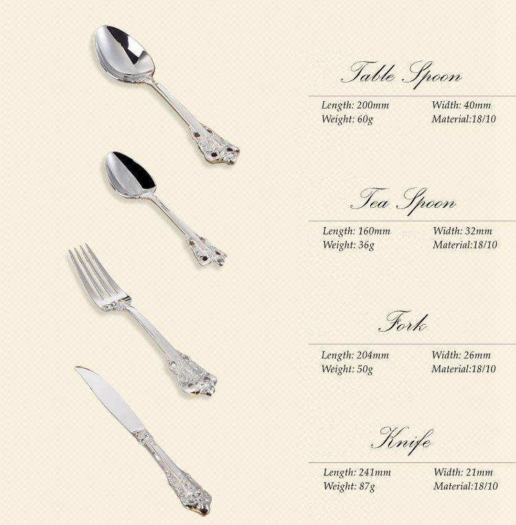 Royal Silver Plated English Cutlery 24 Piece Set